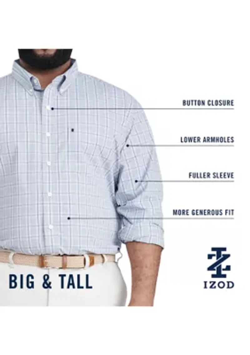 Big & Tall Long Sleeve Holiday Tartan Button Down