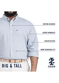 Big & Tall Long Sleeve Holiday Tartan Button Down