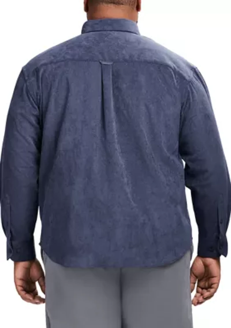 Big & Tall Long Sleeve Corduroy Button Down Shirt