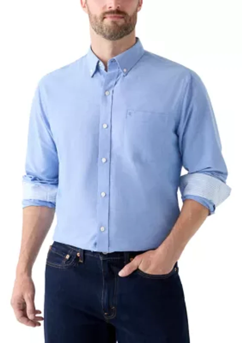 Heathered Oxford Button Up Shirt