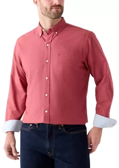 Heathered Oxford Button Up Shirt