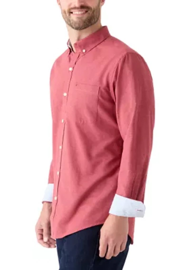 Heathered Oxford Button Up Shirt