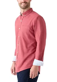 Heathered Oxford Button Up Shirt