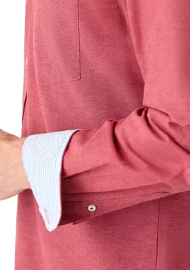 Heathered Oxford Button Up Shirt