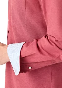 Heathered Oxford Button Up Shirt