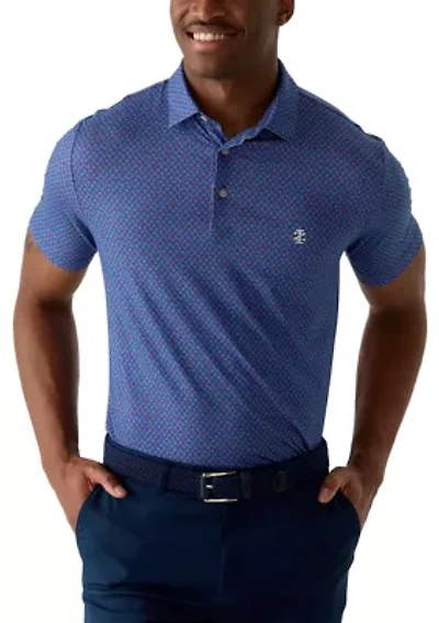 Crab Print Polo Shirt