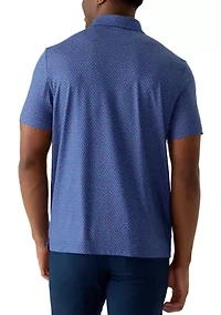 Crab Print Polo Shirt
