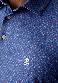 Crab Print Polo Shirt