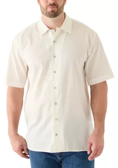 Big & Tall Short Sleeve Lux Saltwater Dunes Spaced Print Shirt