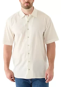 Big & Tall Short Sleeve Lux Saltwater Dunes Spaced Print Shirt