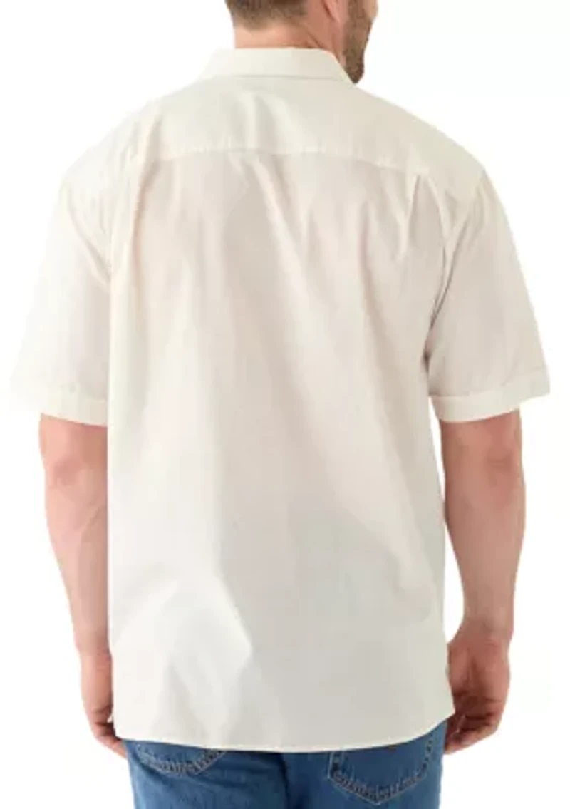Big & Tall Short Sleeve Lux Saltwater Dunes Spaced Print Shirt