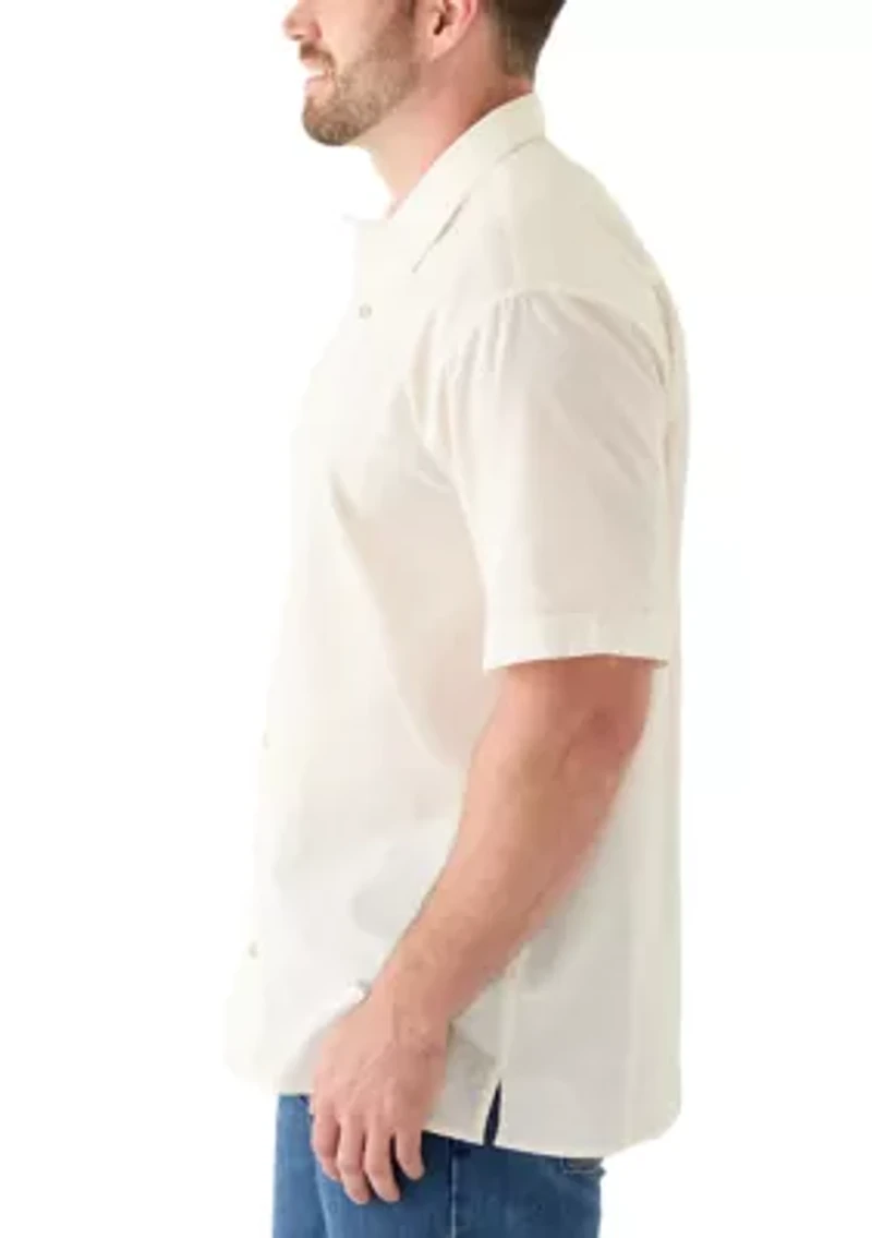 Big & Tall Short Sleeve Lux Saltwater Dunes Spaced Print Shirt