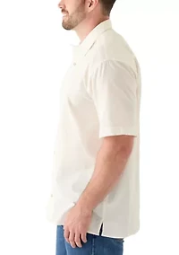 Big & Tall Short Sleeve Lux Saltwater Dunes Spaced Print Shirt