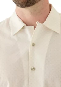 Big & Tall Short Sleeve Lux Saltwater Dunes Spaced Print Shirt