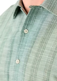 Big & Tall Short Sleeve Lux Saltwater Tonal Stripe Shirt