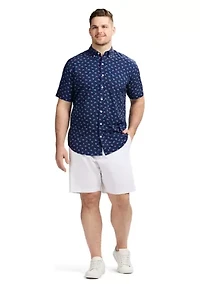 Big & Tall Short Sleeve Breeze Marlin Print Shirt