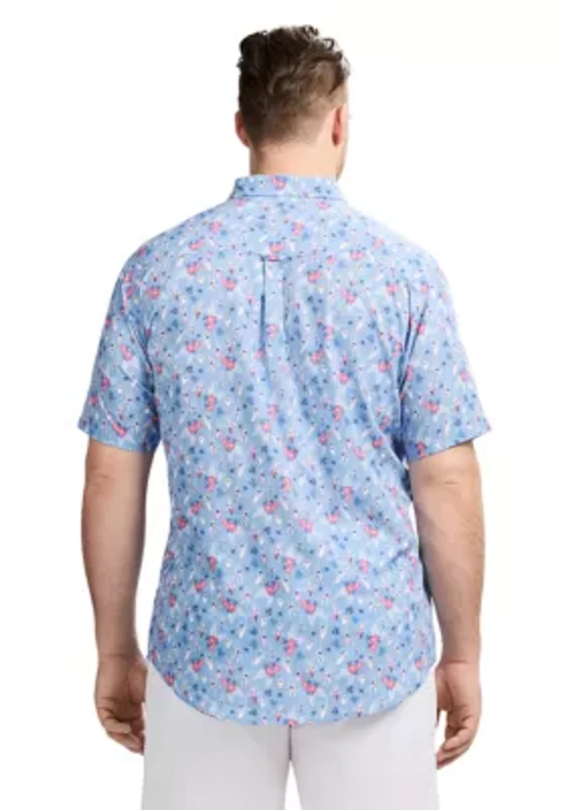 Big & Tall Short Sleeve Breeze Surfer Print Shirt