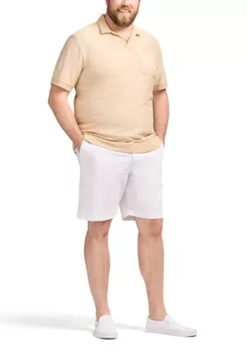 Big & Tall Short Sleeve Saltwater Dune Knit Texture Polo Shirt