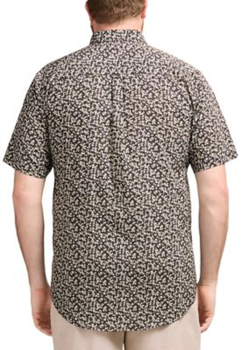 Big & Tall Short Sleeve Breeze Floral Printed Woven Shirt
