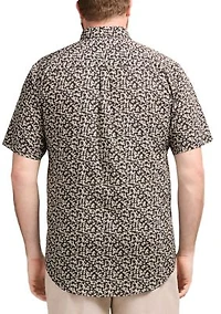 Big & Tall Short Sleeve Breeze Floral Printed Woven Shirt