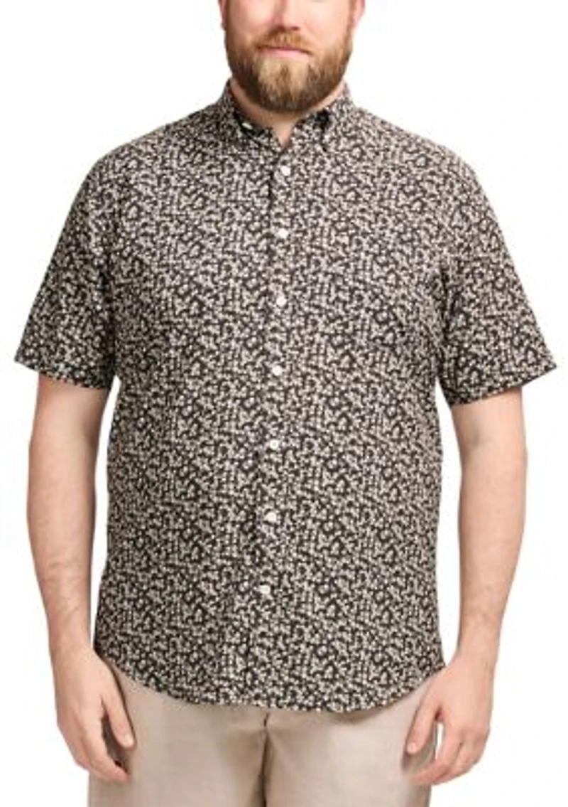 Big & Tall Short Sleeve Breeze Floral Printed Woven Shirt