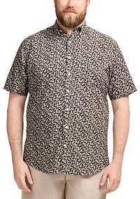 Big & Tall Short Sleeve Breeze Floral Printed Woven Shirt