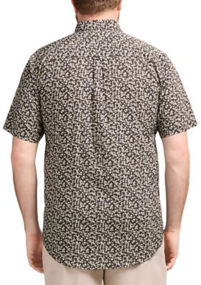 Big & Tall Short Sleeve Breeze Floral Printed Woven Shirt
