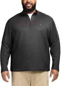 Big & Tall Long Sleeve Feeder Stripe 1/4 Zip Pullover