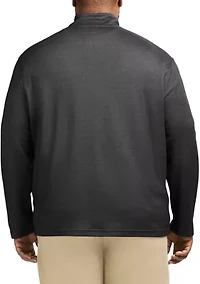 Big & Tall Long Sleeve Feeder Stripe 1/4 Zip Pullover