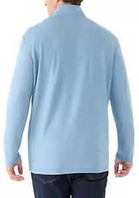 Big & Tall Long Sleeve Feeder Stripe 1/4 Zip Pullover