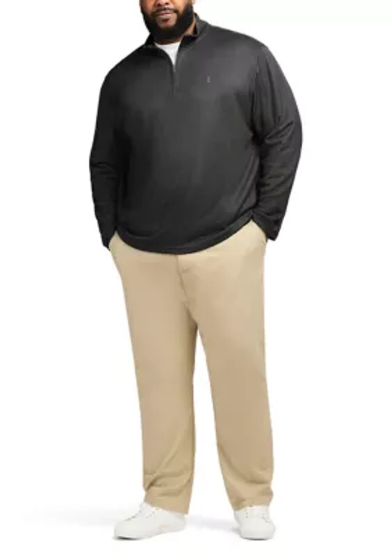 Big & Tall Long Sleeve Feeder Stripe 1/4 Zip Pullover