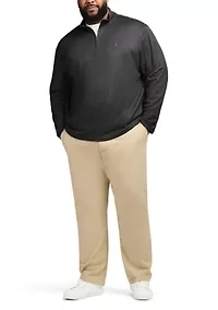 Big & Tall Long Sleeve Feeder Stripe 1/4 Zip Pullover