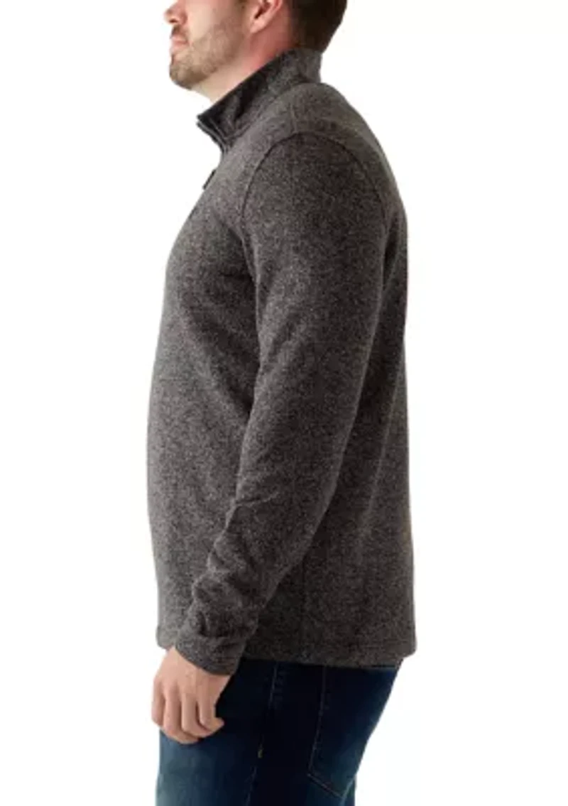 Big & Tall 1/4 Zip Fleece Sweater