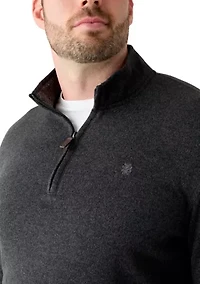 Big & Tall 1/4 Zip Fleece Sweater