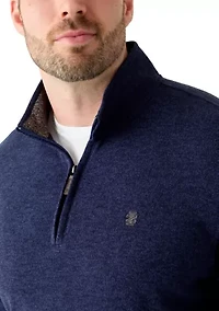 Big & Tall 1/4 Zip Fleece Sweater