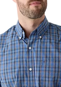 Dark Colored Plaid Shirt