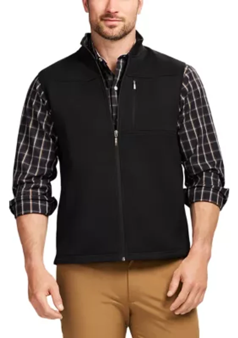 Houndstooth Stripe Fleece Vest
