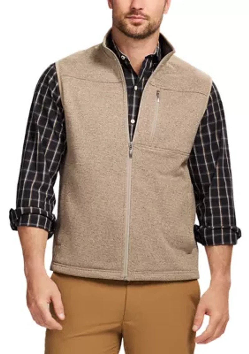 Houndstooth Stripe Fleece Vest