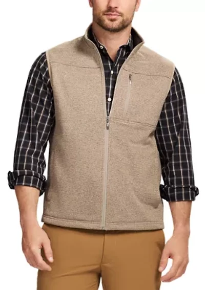 Houndstooth Stripe Fleece Vest