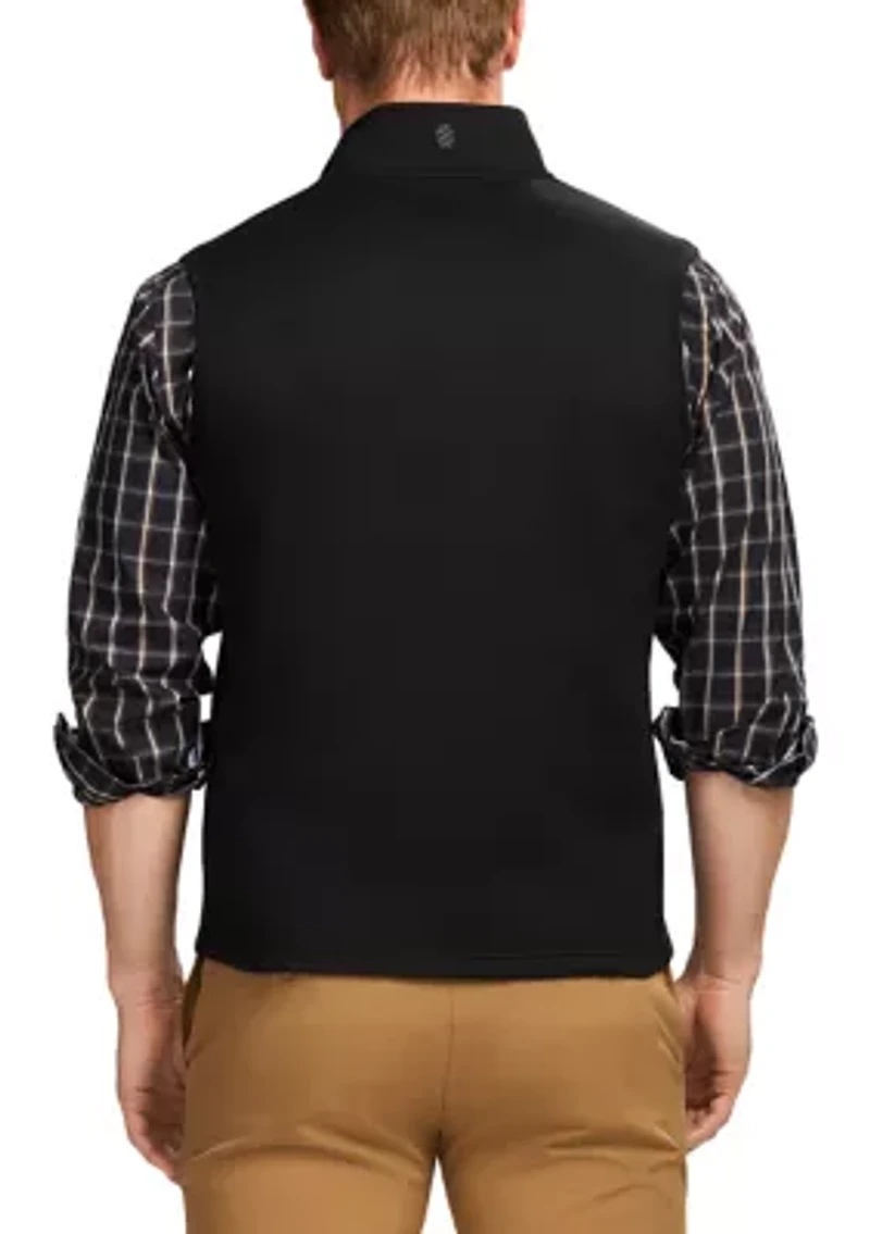 Houndstooth Stripe Fleece Vest