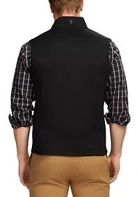 Houndstooth Stripe Fleece Vest
