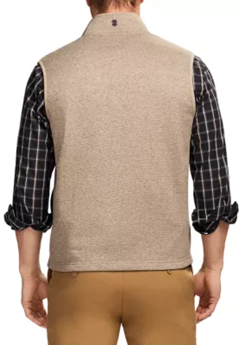 Houndstooth Stripe Fleece Vest