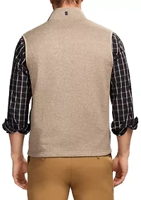 Houndstooth Stripe Fleece Vest