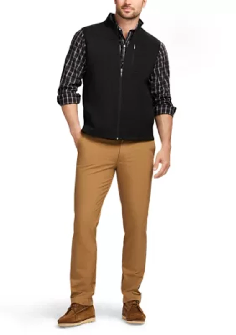 Houndstooth Stripe Fleece Vest