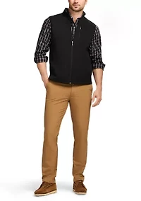 Houndstooth Stripe Fleece Vest