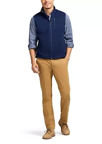 Houndstooth Stripe Fleece Vest