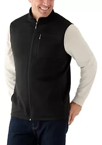 Big & Tall Houndstooth Striped Fleece Vest