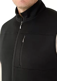 Big & Tall Houndstooth Striped Fleece Vest