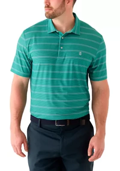 Big & Tall Short Sleeve Stripe Golf Polo Shirt