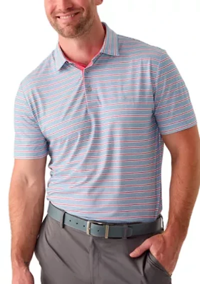 Short Sleeve Stripe Polo Shirt